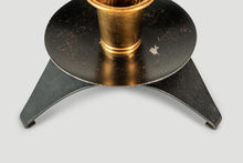 Load image into Gallery viewer, Set of Two (2) Mid-Century Modern Space Age Atomic Era Low Profile Metal Candlestick Holders, USA, c. 1960s-ABT Modern
