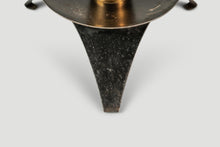 Load image into Gallery viewer, Set of Two (2) Mid-Century Modern Space Age Atomic Era Low Profile Metal Candlestick Holders, USA, c. 1960s-ABT Modern
