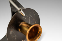 Load image into Gallery viewer, Set of Two (2) Mid-Century Modern Space Age Atomic Era Low Profile Metal Candlestick Holders, USA, c. 1960s-ABT Modern
