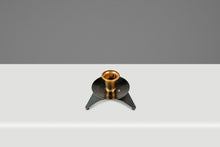 Load image into Gallery viewer, Set of Two (2) Mid-Century Modern Space Age Atomic Era Low Profile Metal Candlestick Holders, USA, c. 1960s-ABT Modern
