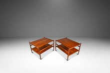 Load image into Gallery viewer, Set of Two (2) Mid-Century Modern 'Suncoast' End Tables in Walnut by Kipp Stewart and Stewart MacDougall for Drexel, USA, c. 1960s

