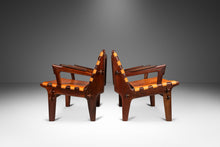 Load image into Gallery viewer, Set of Two (2) Mid-Century Modern Tooled Leather Sling / Safari Lounge Chairs by Angel Pazmino, Ecuador, c. 1960s-ABT Modern
