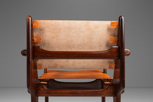 Load image into Gallery viewer, Set of Two ( 2 ) Mid-Century Modern Tooled Leather Sling / Safari Lounge Chairs w/ Ottomans by Angel Pazmino, Ecuador, c. 1960s-ABT Modern
