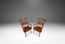 Load image into Gallery viewer, Set of Two (2) Mid-Century Modern Windsor Centennial Chairs in Solid Walnut by Kipp Stewart for Drexel, USA, c. 1960's-ABT Modern
