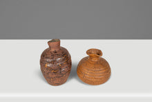 Load image into Gallery viewer, Set of Two (2) Miniature Vintage Ceramic Japanese Shigaraki Yaki Ikebana Flower Vases Vessels, Japan, c. 1960s-ABT Modern
