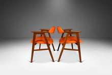 Load image into Gallery viewer, Set of Two (2) Rare Danish Modern Model 42 Arm Chairs in Teak and Vinyl by Erik Kirkegaard for Høng Stolefabrik, Denmark, c. 1950&#39;s-ABT Modern
