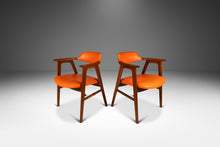 Load image into Gallery viewer, Set of Two (2) Rare Danish Modern Model 42 Arm Chairs in Teak and Vinyl by Erik Kirkegaard for Høng Stolefabrik, Denmark, c. 1950&#39;s-ABT Modern
