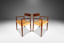 Load image into Gallery viewer, Set of Two (2) Rare Early Danish Modern Arm Chairs by Enjar Larsen &amp; Aksel Bender Madsen for Willy Beck, Denmark, c. 1950&#39;s-ABT Modern
