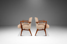 Load image into Gallery viewer, Set of Two (2) Rare Mid-Century Modern Model C-108 Armchairs in Walnut &amp; Beige Bouclé by Jens Risom for Jens Risom Design, USA, c. 1960s-ABT Modern
