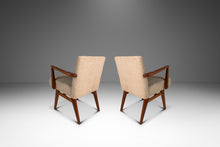 Load image into Gallery viewer, Set of Two (2) Rare Mid-Century Modern Model C-108 Armchairs in Walnut &amp; Beige Bouclé by Jens Risom for Jens Risom Design, USA, c. 1960s-ABT Modern
