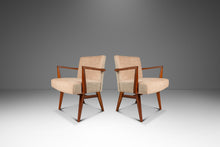 Load image into Gallery viewer, Set of Two (2) Rare Mid-Century Modern Model C-108 Armchairs in Walnut &amp; Beige Bouclé by Jens Risom for Jens Risom Design, USA, c. 1960s-ABT Modern

