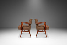 Load image into Gallery viewer, Set of Two (2) Rare Mid-Century Modern Model C-108 Armchairs in Walnut &amp; Brown Bouclé by Jens Risom for Jens Risom Design, USA, c. 1950s-ABT Modern
