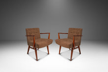 Load image into Gallery viewer, Set of Two (2) Rare Mid-Century Modern Model C-108 Armchairs in Walnut &amp; Brown Bouclé by Jens Risom for Jens Risom Design, USA, c. 1950s-ABT Modern
