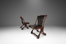 Load image into Gallery viewer, Set of Two ( 2 ) Rare Mid-Century Modern "Sloucher" Sling Chairs in Rosewood &amp; Leather by Don S. Shoemaker for Señal Furniture, c. 1960s-ABT Modern
