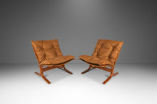 Load image into Gallery viewer, Set of Two (2) Scandinavian Mid-Century Modern "Siesta" Chairs in Leather by Igmar Relling for Westnofa, Norway, c. 1970's-ABT Modern
