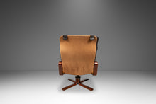 Load image into Gallery viewer, Set of Two (2) Scandinavian Modern Reclining Lounge Chairs &amp; Ottomans by Soda Galvano for Vatne Mobler, Norway, c. 1970s-ABT Modern
