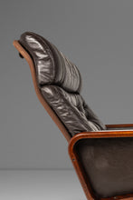Load image into Gallery viewer, Set of Two (2) Scandinavian Modern Reclining Lounge Chairs &amp; Ottomans by Soda Galvano for Vatne Mobler, Norway, c. 1970s-ABT Modern
