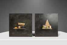 Load image into Gallery viewer, Set of Two (2) Signed Brutalist Abstract Modern Bronze Wall Plaques by Jack McLean, USA, c. 2005-ABT Modern
