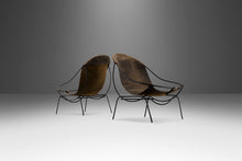 Load image into Gallery viewer, Set of Two (2) Sling Chairs in Wrought Iron &amp; Leather Attributed to Tony Paul, USA, c. 1960&#39;s-ABT Modern
