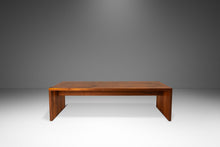Load image into Gallery viewer, Set of Two (2) Substantial Handmade Minimalist MCM Custom-Made Studio / Gallery Benches in Walnut, USA, c. 1980s-ABT Modern
