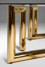 Load image into Gallery viewer, Set of Two (2) Tubular &quot;Z&quot; Table Baes in Brass Rectangular Glass Top Attributed to Karl Springer Coffee Table or Side Tables, USA, c. 1970s-ABT Modern
