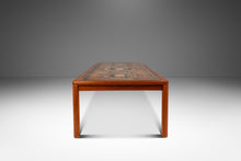 Load image into Gallery viewer, Set of Two Danish Modern Coffee Table w/ Matching Side Table in Teak w/ Ceramic Tile Mosaic Inlay by Johannes Andersen, Denmark, c. 1970's-ABT Modern
