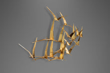 Load image into Gallery viewer, Signed Mid-Century Modern &quot;Birds in Flight&quot; Brass Sculpture by Curtis Freiler &amp; Jerry Fels for Curtis Jeré, USA, c. 1994-ABT Modern
