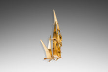 Load image into Gallery viewer, Signed Mid-Century Modern &quot;Birds in Flight&quot; Brass Sculpture by Curtis Freiler &amp; Jerry Fels for Curtis Jeré, USA, c. 1994-ABT Modern
