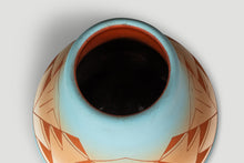 Load image into Gallery viewer, Signed Vintage South West Native American Sioux Unglazed Clay Etched-Pottery Vase / Vessel, USA, c. 1980s-ABT Modern
