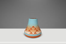 Load image into Gallery viewer, Signed Vintage South West Native American Sioux Unglazed Clay Etched-Pottery Vase / Vessel, USA, c. 1980s-ABT Modern

