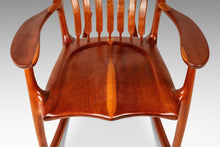 Load image into Gallery viewer, Studio Craft Sculptural Rocking Chair in Solid Cherry Wood Attributed to Hal Taylor after Sam Maloof and James Krenov, USA, c. 1980's-ABT Modern
