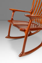 Load image into Gallery viewer, Studio Craft Sculptural Rocking Chair in Solid Cherry Wood Attributed to Hal Taylor after Sam Maloof and James Krenov, USA, c. 1980's-ABT Modern
