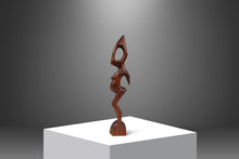 Load image into Gallery viewer, Substantial (2 ft) Mid-Century Modern Abstract Pregnant Humanoid Sculpture Carved from Solid Mahogany, West Africa, c. 1970&#39;s-ABT Modern
