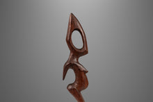 Load image into Gallery viewer, Substantial (2 ft) Mid-Century Modern Abstract Pregnant Humanoid Sculpture Carved from Solid Mahogany, West Africa, c. 1970&#39;s-ABT Modern
