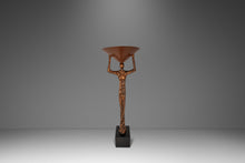 Load image into Gallery viewer, Substantial Art Deco Inspired 6ft Freestanding Bronze Female Form Torchiere Floor Lamp After Alberto Gicametti, c. 1970s-ABT Modern
