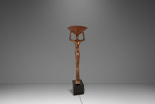 Load image into Gallery viewer, Substantial Art Deco Inspired 6ft Freestanding Bronze Female Form Torchiere Floor Lamp After Alberto Gicametti, c. 1970s-ABT Modern
