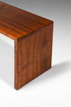 Load image into Gallery viewer, Substantial Handmade Minimalist MCM Custom-Made Studio / Gallery Dining Table w/ Matching Benches Set in Walnut, USA, c. 1980s-ABT Modern
