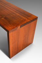 Load image into Gallery viewer, Substantial Handmade Minimalist MCM Custom-Made Studio / Gallery Dining Table w/ Matching Benches Set in Walnut, USA, c. 1980s-ABT Modern
