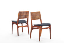 Load image into Gallery viewer, Teak and Cane Vintage Dining Chairs by E. Knudsen for Jensen &amp; Lykkegaard-ABT Modern
