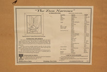Load image into Gallery viewer, The &quot;Zion Narrows&quot; by Hudson River Inlay - Framed Wood Marquetry Art in Walnut, Maple &amp; Mytrlewood, USA, c. 1990&#39;s-ABT Modern

