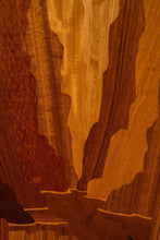 Load image into Gallery viewer, The &quot;Zion Narrows&quot; by Hudson River Inlay - Framed Wood Marquetry Art in Walnut, Maple &amp; Mytrlewood, USA, c. 1990&#39;s-ABT Modern
