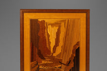 Load image into Gallery viewer, The &quot;Zion Narrows&quot; by Hudson River Inlay - Framed Wood Marquetry Art in Walnut, Maple &amp; Mytrlewood, USA, c. 1990&#39;s-ABT Modern
