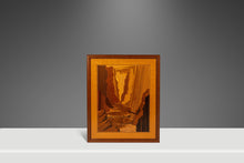 Load image into Gallery viewer, The &quot;Zion Narrows&quot; by Hudson River Inlay - Framed Wood Marquetry Art in Walnut, Maple &amp; Mytrlewood, USA, c. 1990&#39;s-ABT Modern
