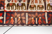 Load image into Gallery viewer, Vintage Hand-Stitched Kanduri Cloth with Animal and Tree of Life Appliqué, India, c. 1950s-ABT Modern
