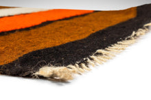 Load image into Gallery viewer, Vintage Striped Handwoven Woolen Saddle Blanket Wall Tapestry or Kitchen/Bath Mat, USA, c. 1950s-ABT Modern
