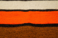 Load image into Gallery viewer, Vintage Striped Handwoven Woolen Saddle Blanket Wall Tapestry or Kitchen/Bath Mat, USA, c. 1950s-ABT Modern
