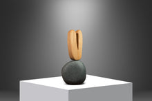 Load image into Gallery viewer, 2-Piece Organic Abstract Modern &quot;V&quot; Sculpture in Solid Soapstone &amp; Ash by Mark Leblanc for Leblanc Studios, USA, c. 2020s
