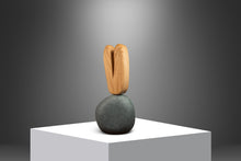 Load image into Gallery viewer, 2-Piece Organic Abstract Modern &quot;V&quot; Sculpture in Solid Soapstone &amp; Ash by Mark Leblanc for Leblanc Studios, USA, c. 2020s
