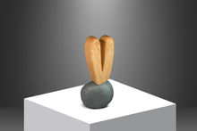 Load image into Gallery viewer, 2-Piece Organic Abstract Modern &quot;V&quot; Sculpture in Solid Soapstone &amp; Ash by Mark Leblanc for Leblanc Studios, USA, c. 2020s
