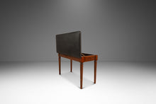 Load image into Gallery viewer, Mid-Century Modern Piano Bench in Walnut &amp; New Leather by Manual Arts Paired Well w/ Baldwin Acrosonic Piano, USA, c. 1960&#39;s
